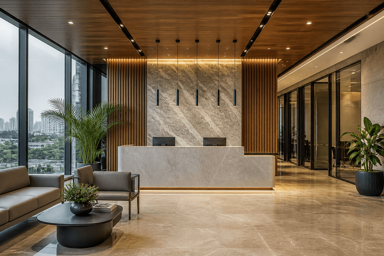 Reception areas