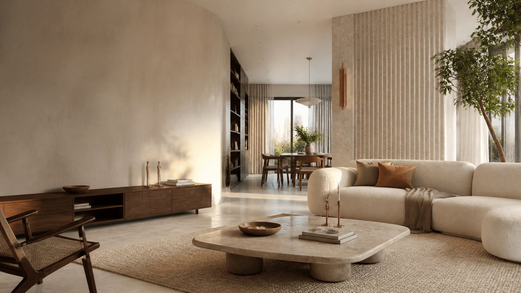 Living Room designed by Aadhar Architects