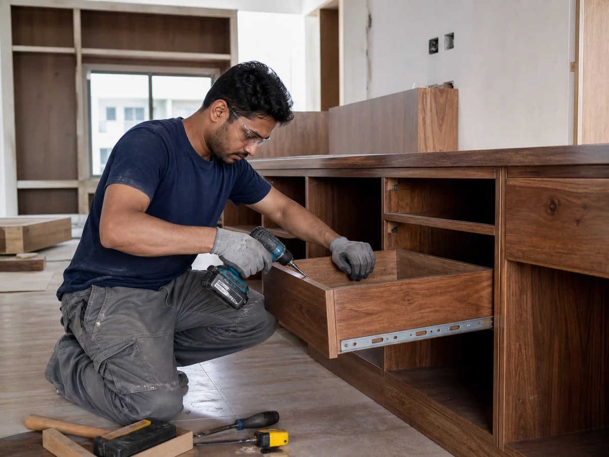 Carpentry Work service team at work