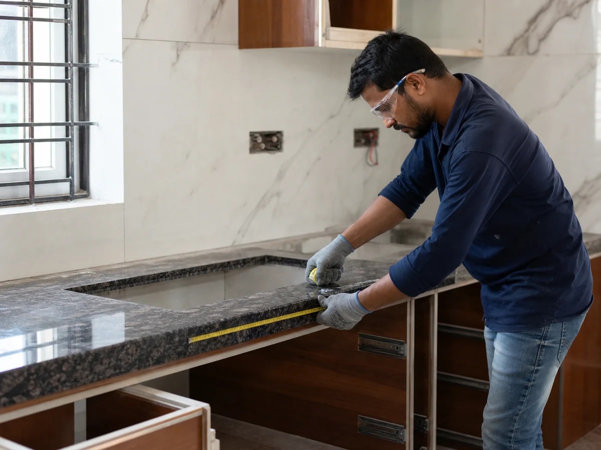 Granite & Stone Work service team at work